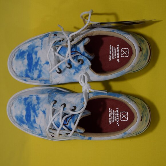 Twisted X Ladies Blue Size 7.5 Tie-Dye Kicks Slip-on Shoes NWT - Picture 5 of 9